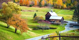 Vermont barn in fall